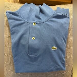 Lacoste Sky Blue Polo with Yellow Buttons